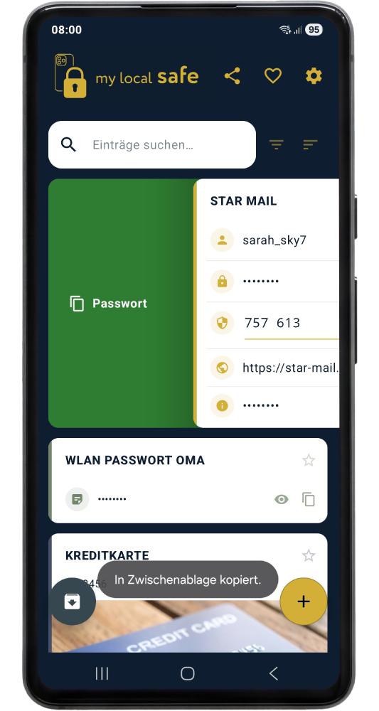 MyLocalSafe – Panoramica della cassaforte