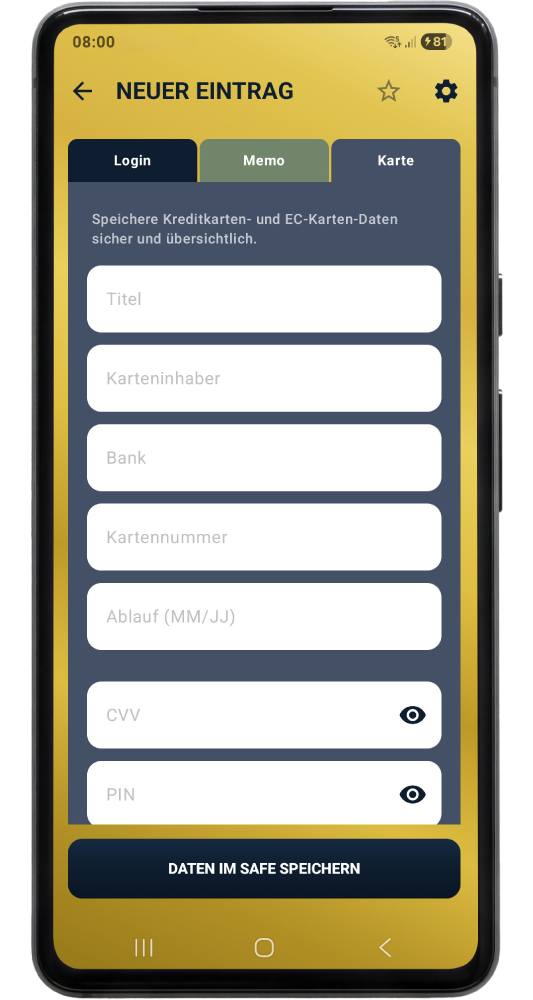 MyLocalSafe – Accesso rapido